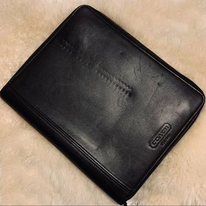Coach Leather Executive Zip Around Portfolio